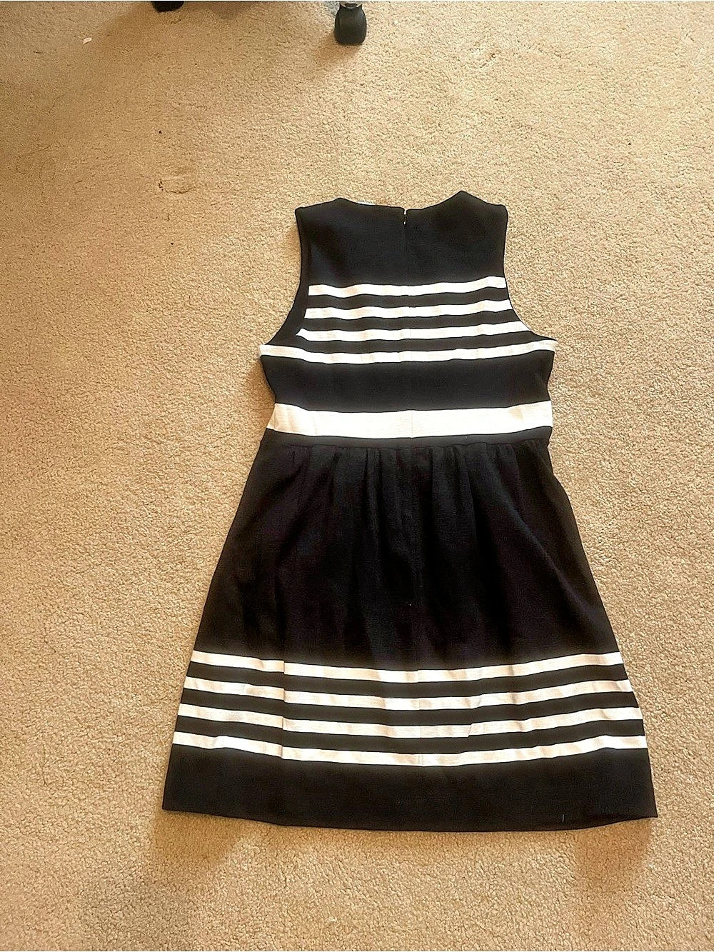 J.Crew Striped Daybreak Dress Mini Black & White Medium